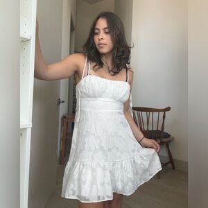 White mini dress - S